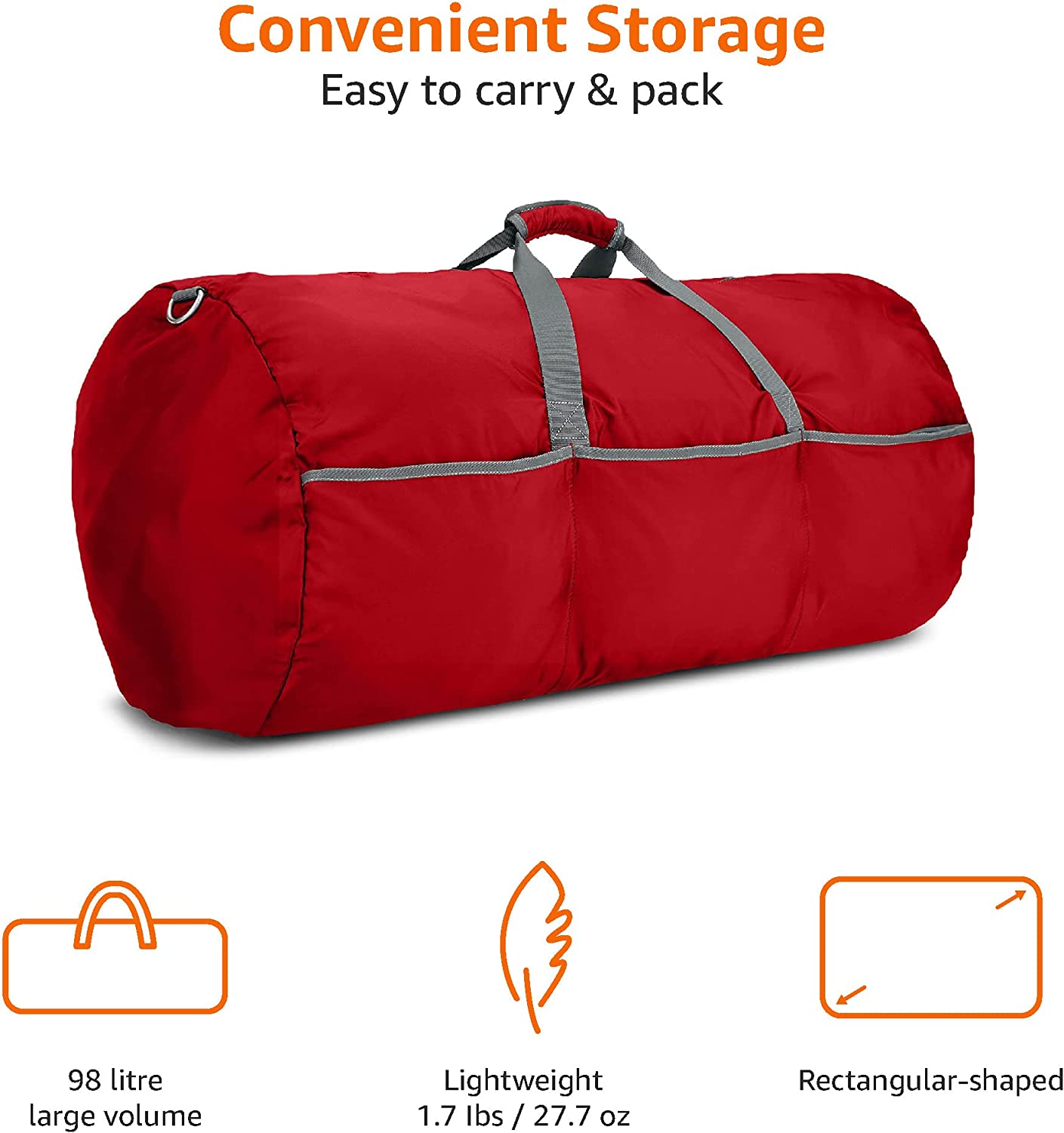 Argos Basics Large Nylon Duffel Bag - Image 4